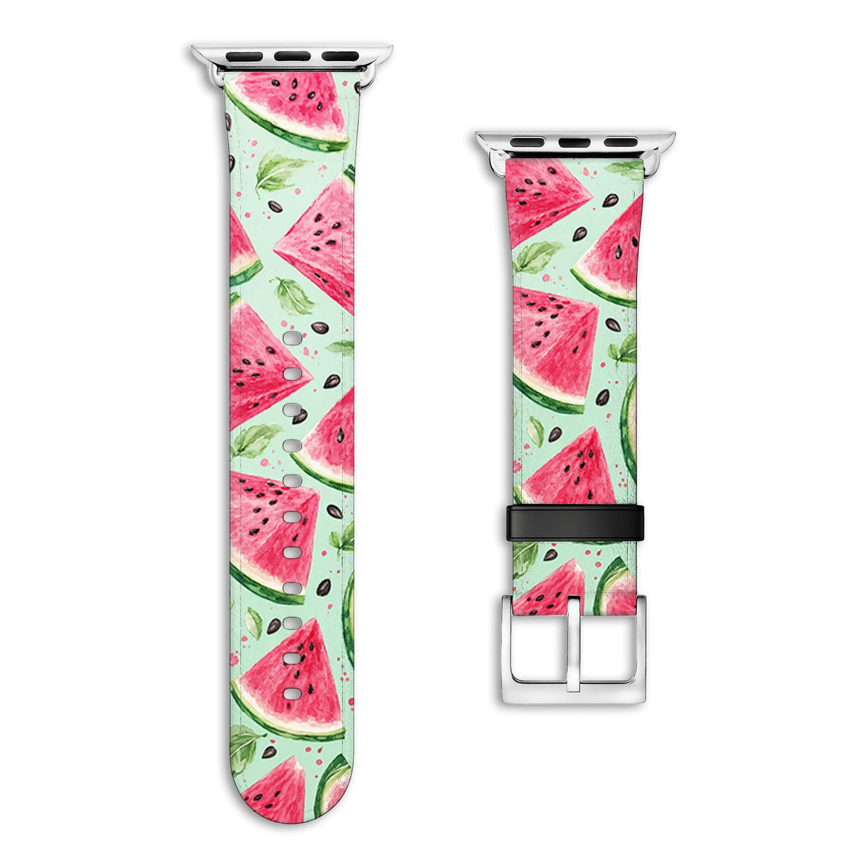 Juicy - Apple Watch Armband 38/40/41/42mm 38 40 41 42mm Matt Silber NALIA Kunstleder Armband