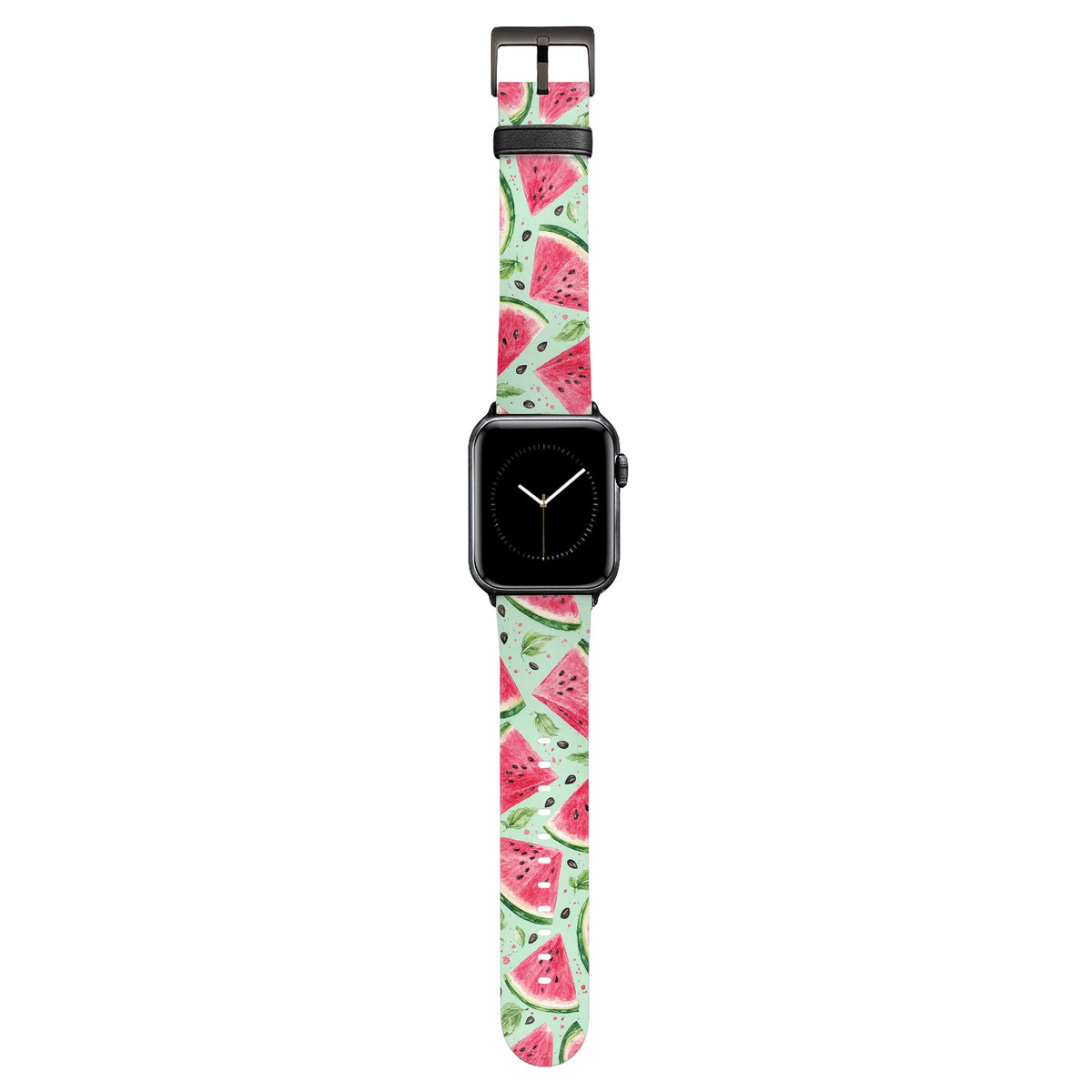 Juicy - Apple Watch Armband 44/45/46/49mm 44 45 46 49mm Matt Schwarz NALIA Kunstleder Armband