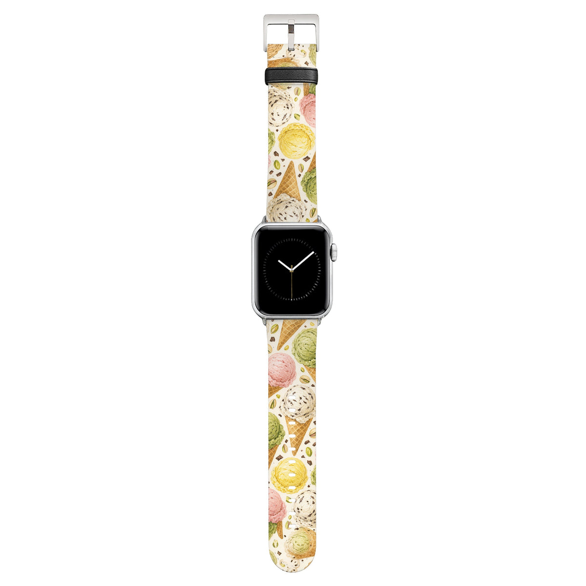 Gelato - Apple Watch Armband 38/40/41/42mm 38 40 41 42mm Matt Silber NALIA Kunstleder Armband