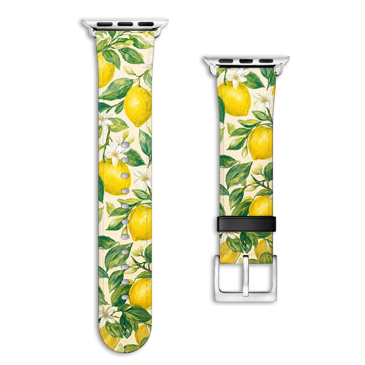 Zesty - Apple Watch Armband 38/40/41/42mm 38 40 41 42mm Matt Silber NALIA Kunstleder Armband
