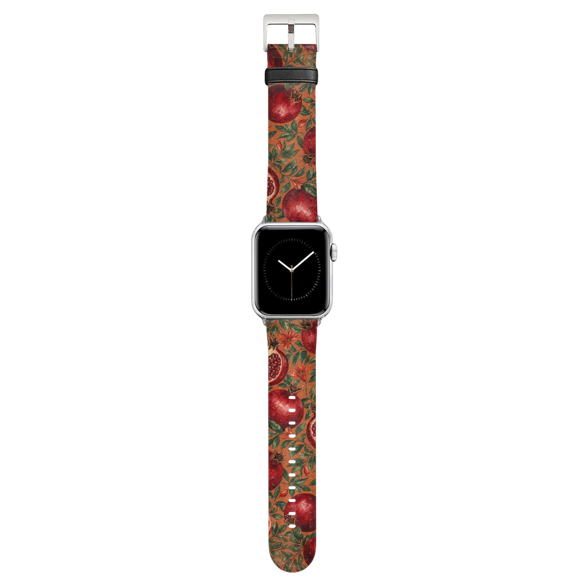 Grenadine - Apple Watch Armband 38/40/41/42mm 38 40 41 42mm Matt Silber NALIA Kunstleder Armband