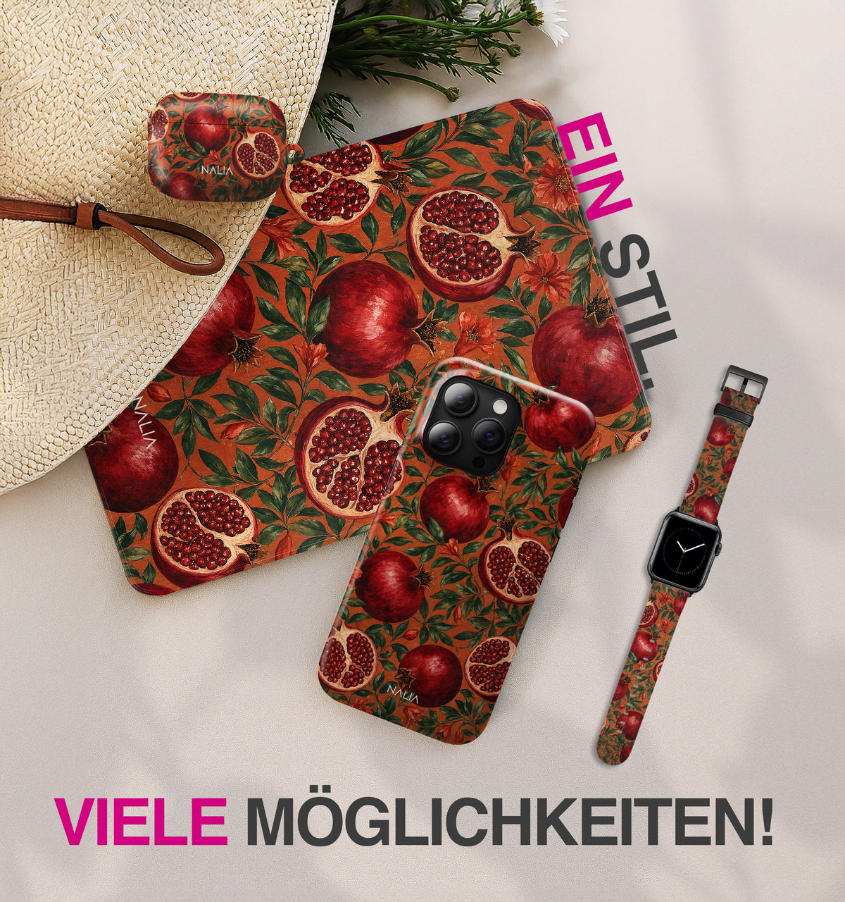 Grenadine - iPhone 15 Pro Hülle NALIA Protective Hülle
