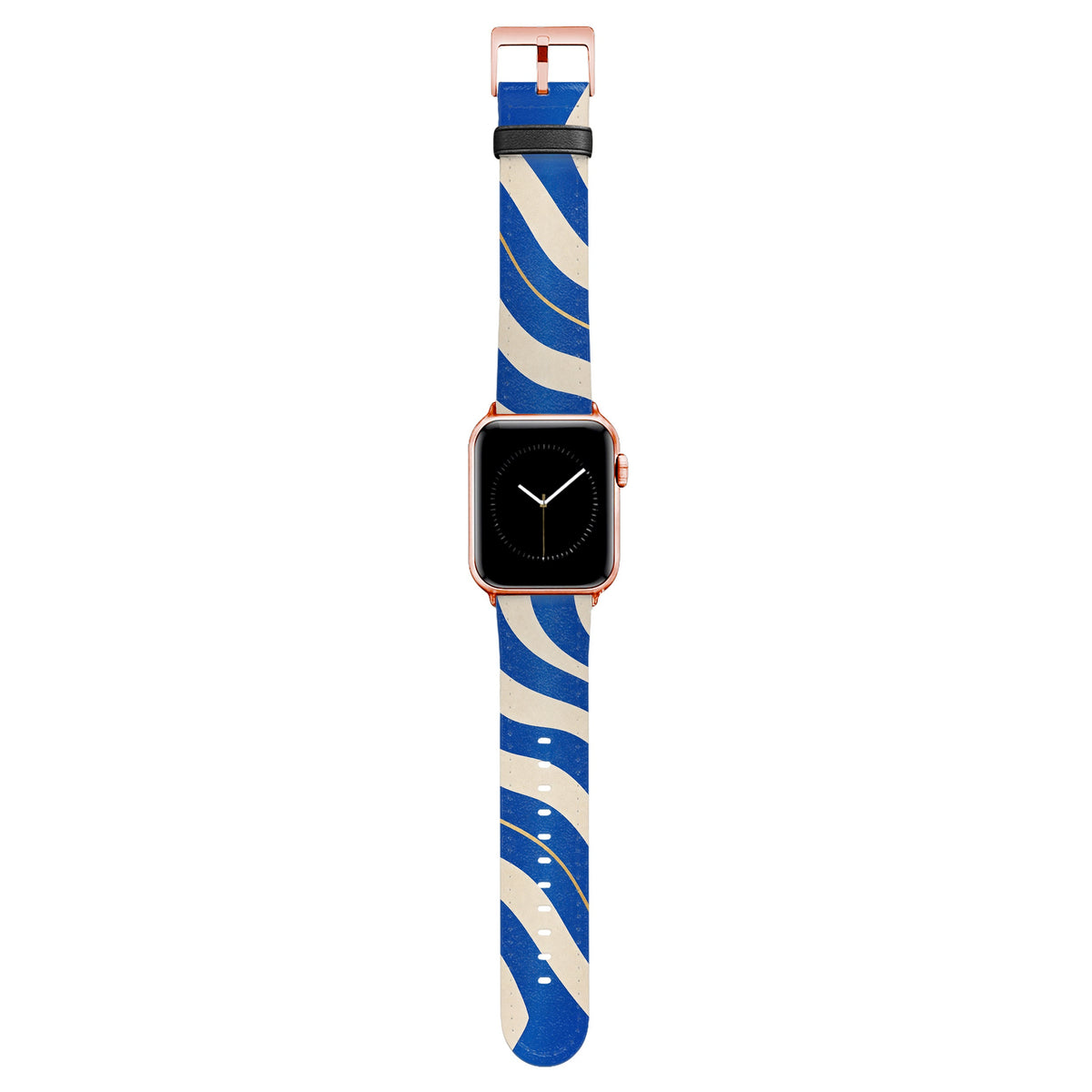 Indigo - Apple Watch Armband 44/45/46/49mm 44 45 46 49mm Matt Rose Gold NALIA Kunstleder Armband
