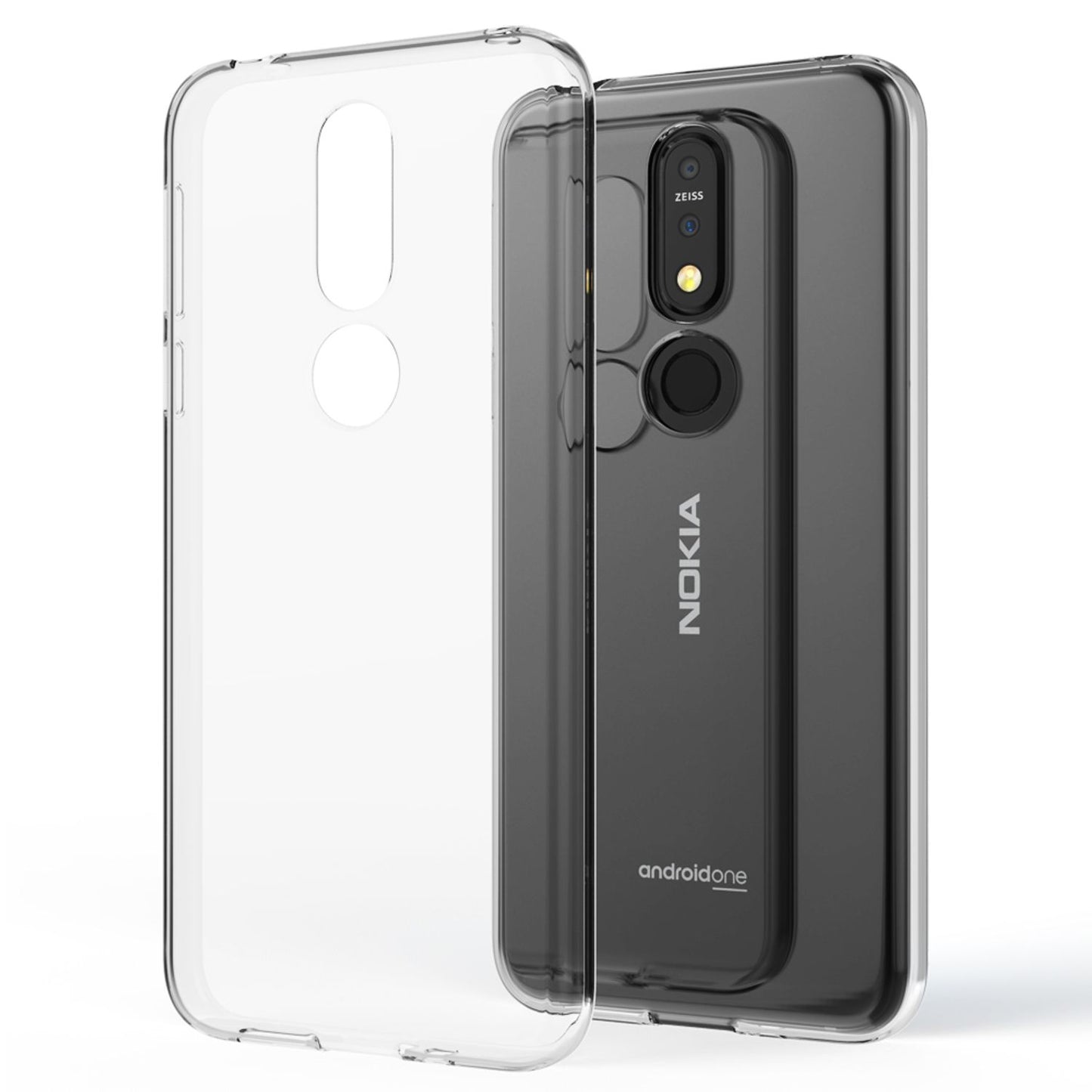 NALIA Hülle für Nokia 7.1 (2018), Soft Handyhülle TPU Silikon Case Cover Clear