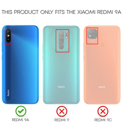 NALIA Design Handy Hülle Xiaomi Redmi 9A, Carbon Look Tasche Case Cover Bumper