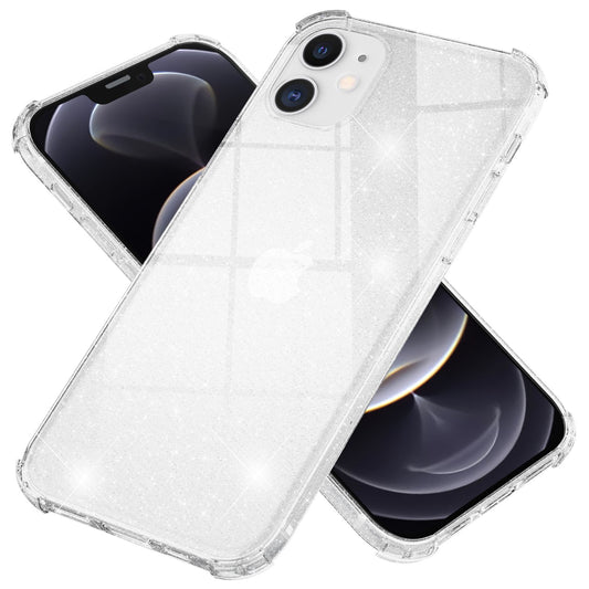 NALIA Glitzer Handy Hülle für iPhone 12 Mini, Schutz Case Cover Phone Bumper
