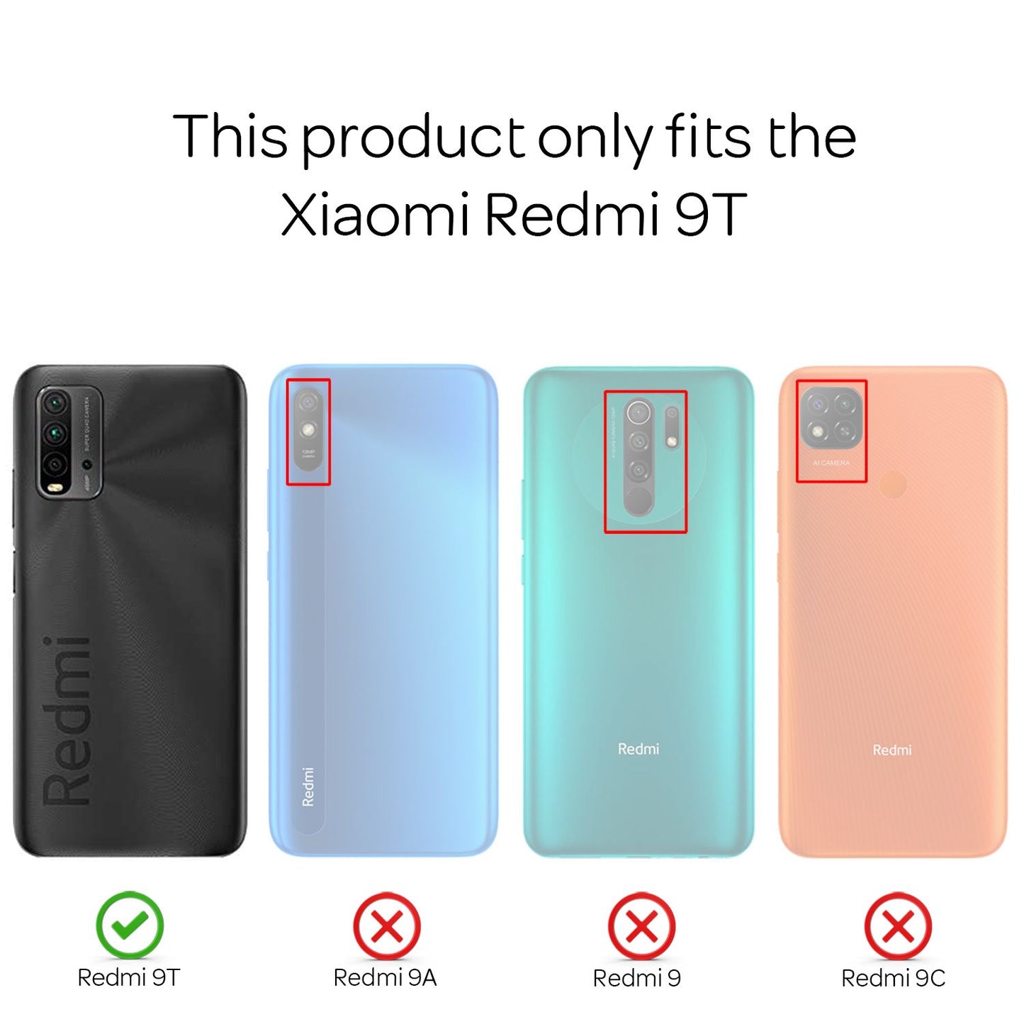 NALIA Ring Handyhülle für Xiaomi Redmi 9T, Silikon Cover Schutz Tasche Case Etui