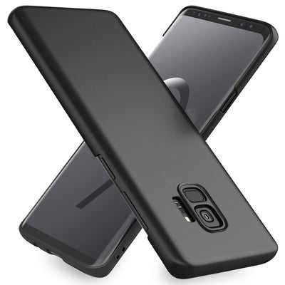 NALIA Ultra Slim Hardcase für Samsung Galaxy S9 – Anti-Fingerabdruck & 0.5mm Dünn – PUREFIT (Matt & Leicht) – Marke aus Berlin Schwarz NALIA SlimFit Hülle