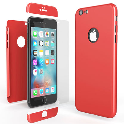 iPhone 6/6S Hülle Rundum Handyhülle mit Displayschutz von NALIA, 360° Cover Case Blau NALIA GlasSchutz