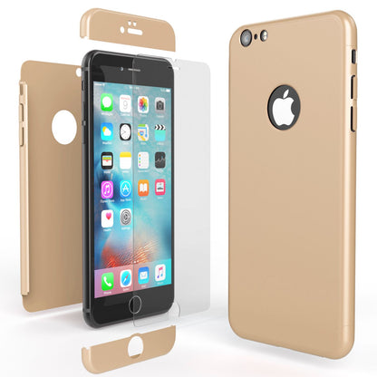 iPhone 6/6S Hülle Rundum Handyhülle mit Displayschutz von NALIA, 360° Cover Case Blau NALIA GlasSchutz