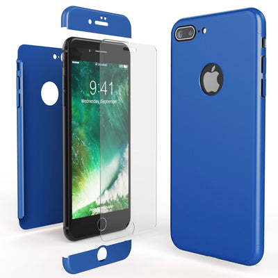 iPhone 7 Plus Handyhülle 360° NALIA Case Cover Komplettschutz Rundum Outdoor Rose Gold NALIA GlasSchutz