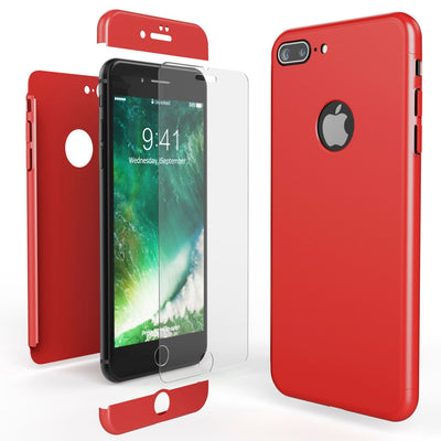 iPhone 7 Plus Handyhülle 360° NALIA Case Cover Komplettschutz Rundum Outdoor Rose Gold NALIA GlasSchutz