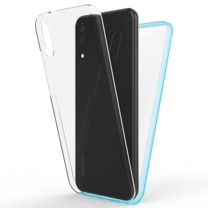 NALIA 360 Grad Handy Hülle für Huawei P20, Full Cover Case Bumper Displayschutz Transparent NALIA Transparente Hülle