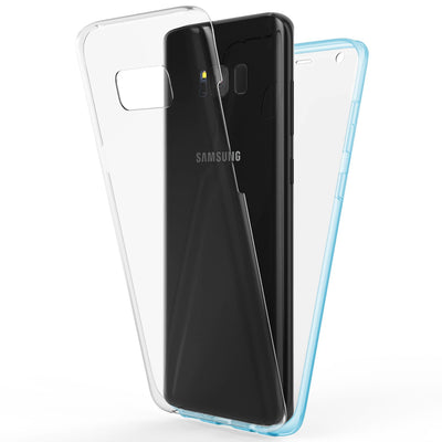 NALIA 360° Hülle für Samsung Galaxy S8 Plus – Vorne & Hinten Schutz – 360GUARD (Full-Body Case) – Marke aus Berlin Blau NALIA Transparente Hülle