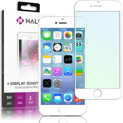NALIA Schutzglas kompatibel mit iPhone 8 Plus / 7 Plus, 5D Full-Cover Displayschutz gehärtete Glas-Schutzfolie Bildschirm-Abdeckung, Schutz-Film Clear Screen Protector Tempered Glass Schwarz NALIA GlasSchutz