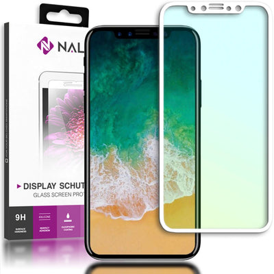 NALIA Schutzglas kompatibel mit iPhone 11 Pro / iPhone X XS, 5D Full-Cover Displayschutz 9H gehärtete Glas-Schutzfolie Bildschirm-Abdeckung, Schutz-Film Screen Protector Tempered Glass Weiß NALIA GlasSchutz