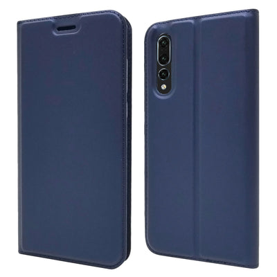 NALIA Hülle kompatibel mit Huawei P20 Pro, Kickstand Handyhülle Flip-Case Kunstleder Book-Cover mit Magnet, Etui Ganzkörper Schutzhülle Dünne Rundum Handy-Tasche Bumper Blau NALIA SlimFit Hülle