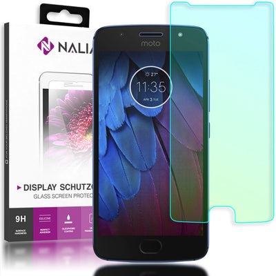 NALIA Schutzglas kompatibel mit Motorola Moto G5S, Displayschutz Hüllen-Kompatibel 9H gehärtete Glas-Schutzfolie Handy-Folie Schutz-Film, Smart-Phone HD Screen Protector Tempered Glass - Transparent Default Title NALIA GlasSchutz