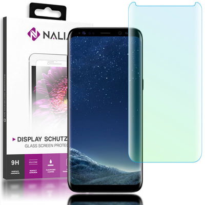 NALIA Schutzglas kompatibel mit Samsung Galaxy S8 Plus, 3D Full-Cover Displayschutz Hüllen-Kompatibel, 9H Glas-Schutzfolie Handy-Folie Schutz-Film HD Screen Protector Tempered Glass - Transparent Default Title NALIA GlasSchutz