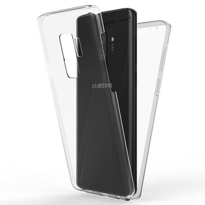 NALIA 360 Grad Handy Hülle für Samsung Galaxy S9 Plus, Full Cover Rundum Case Transparent NALIA Transparente Hülle