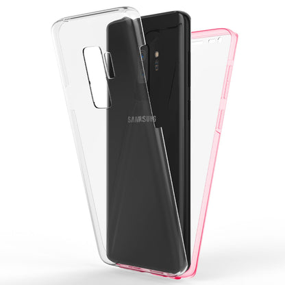 NALIA 360 Grad Handy Hülle für Samsung Galaxy S9 Plus, Full Cover Rundum Case Transparent NALIA Transparente Hülle