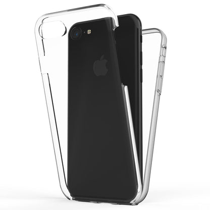 NALIA 360° Handy Hülle für iPhone SE 2022 / SE 2020 / 8 / 7, Case Cover Schutz Transparent NALIA Transparente Hülle