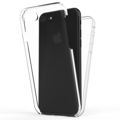 NALIA 360° Hülle für iPhone 7 / 8 / SE 2020 / SE 2022 – Vorne & Hinten Schutz – 360GUARD (Full-Body Case) – Marke aus Berlin Transparent NALIA Transparente Hülle