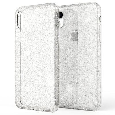 NALIA Glitzerhülle für iPhone XR – Funkelndes Silikon Case – DAZZLIN (Transparent & Stoßfest) – Marke aus Berlin Transparent NALIA Transparente Hülle