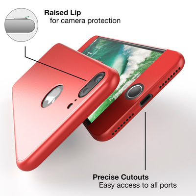 iPhone 7 Plus Handyhülle 360° NALIA Case Cover Komplettschutz Rundum Outdoor Rose Gold NALIA GlasSchutz