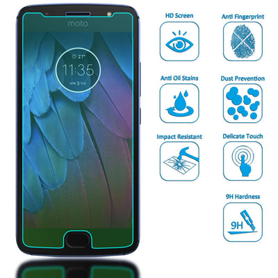 NALIA Schutzglas kompatibel mit Motorola Moto G5S, Displayschutz Hüllen-Kompatibel 9H gehärtete Glas-Schutzfolie Handy-Folie Schutz-Film, Smart-Phone HD Screen Protector Tempered Glass - Transparent Default Title NALIA GlasSchutz