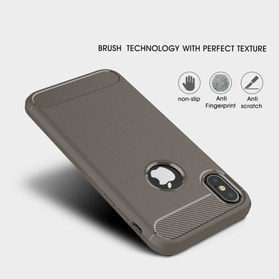 NALIA Design Case kompatibel mit Apple iPhone XS Max Hülle, Karbon Optik Stylische Handyhülle Stoßfeste Silikon Schutzhülle, Dünne Handy-Tasche Phone Cover Bumper Soft Skin Robust Schwarz NALIA Protective Hülle