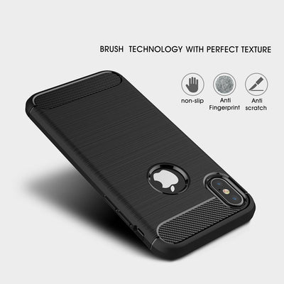 NALIA Design Case kompatibel mit Apple iPhone XS Max Hülle, Karbon Optik Stylische Handyhülle Stoßfeste Silikon Schutzhülle, Dünne Handy-Tasche Phone Cover Bumper Soft Skin Robust Schwarz NALIA Protective Hülle