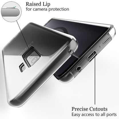NALIA 360 Grad Handy Hülle für Samsung Galaxy S9 Plus, Full Cover Rundum Case Transparent NALIA Transparente Hülle