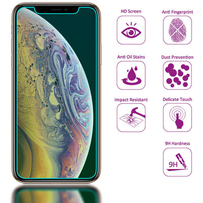 NALIA (2-Pack) Schutzglas kompatibel mit iPhone 11 Pro / iPhone X XS, 9H Full-Cover Display Schutz Glas-Folie, Dünne Bildschirm-Abdeckung Schutz-Film HD Screen Protector - Kristall-Klar Transparent Default Title NALIA GlasSchutz