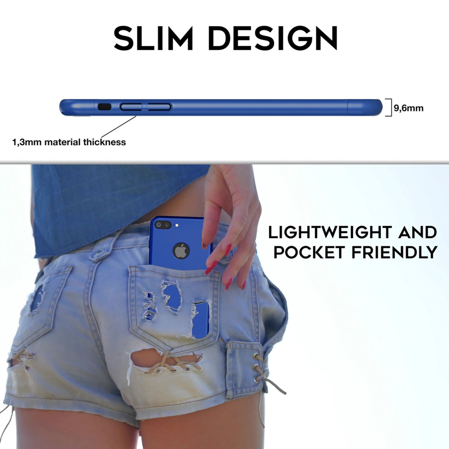 Apple iPhone 7 Plus Rundum Handy Hülle mit Displayschutz von NALIA, 360° Case Rose Gold NALIA