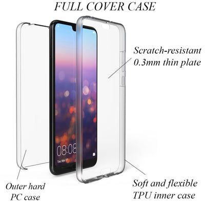 NALIA 360° Hülle für Huawei P20 Pro – Vorne & Hinten Schutz – 360GUARD (Full-Body Case) – Marke aus Berlin Transparent NALIA Transparente Hülle