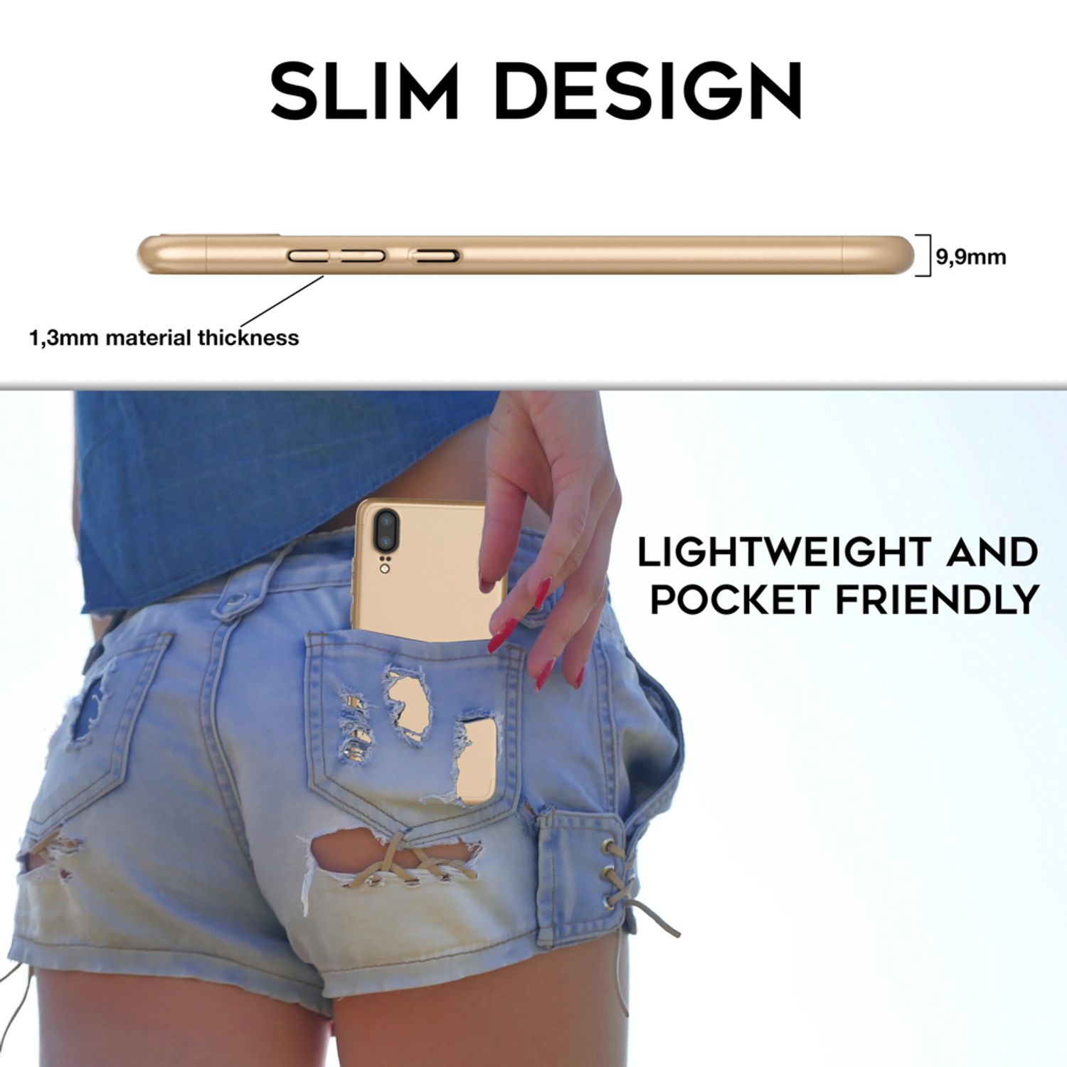 Huawei P20 Hülle 360 Grad Handyhülle mit Displayschutz von NALIA, 360° Cover Case NALIA