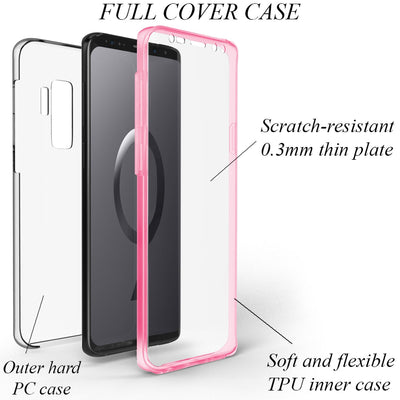 NALIA 360° Hülle für Samsung Galaxy S9 Plus – Vorne & Hinten Schutz – 360GUARD (Full-Body Case) – Marke aus Berlin Transparent NALIA Transparente Hülle