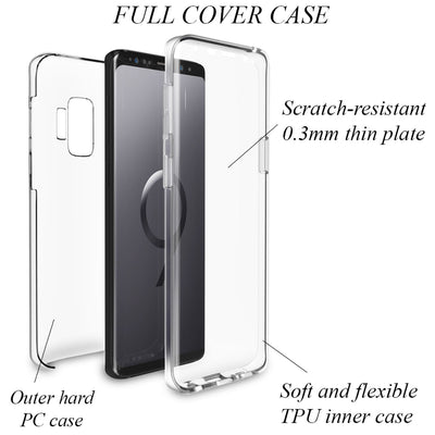 NALIA 360° Hülle für Samsung Galaxy S9 – Vorne & Hinten Schutz – 360GUARD (Full-Body Case) – Marke aus Berlin Transparent NALIA Transparente Hülle