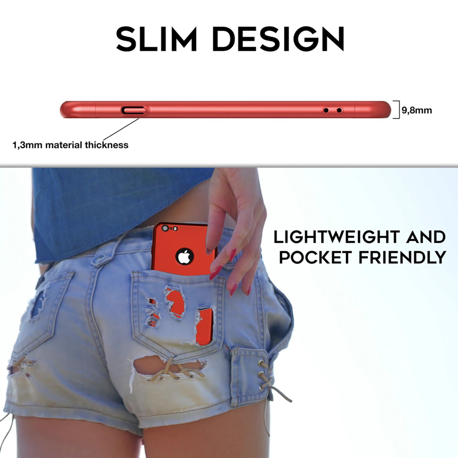 iPhone 6 Plus Hülle Rundum Handyhülle mit Displayschutz von NALIA, 360° Case Rose Gold NALIA