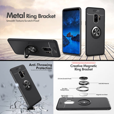 NALIA Ringhülle für Samsung Galaxy S9 – Ring-Ständer 360° & für Magnet-Halter – GRIP360 (Mattiertes Silikon Case) – Marke aus Berlin Default Title NALIA Protective Hülle