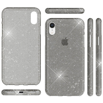 NALIA Glitzerhülle für iPhone XR – Funkelndes Silikon Case – DAZZLIN (Transparent & Stoßfest) – Marke aus Berlin Transparent NALIA Transparente Hülle