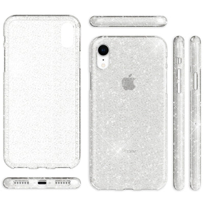 NALIA Glitzerhülle für iPhone XR – Funkelndes Silikon Case – DAZZLIN (Transparent & Stoßfest) – Marke aus Berlin Transparent NALIA Transparente Hülle