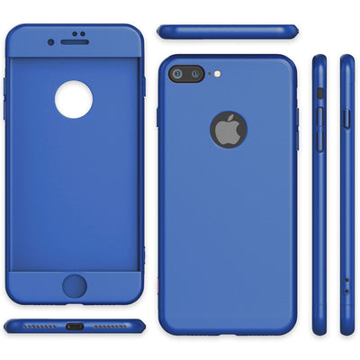 iPhone 7 Plus Handyhülle 360° NALIA Case Cover Komplettschutz Rundum Outdoor Rose Gold NALIA GlasSchutz