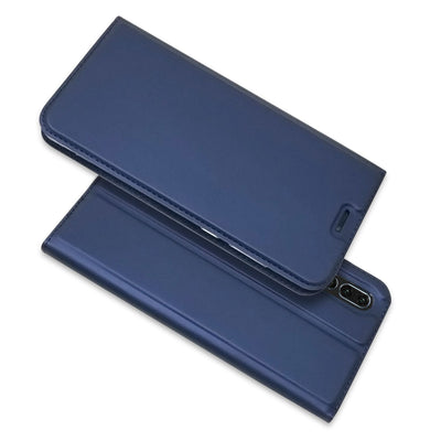 NALIA Hülle kompatibel mit Huawei P20 Pro, Kickstand Handyhülle Flip-Case Kunstleder Book-Cover mit Magnet, Etui Ganzkörper Schutzhülle Dünne Rundum Handy-Tasche Bumper Blau NALIA SlimFit Hülle