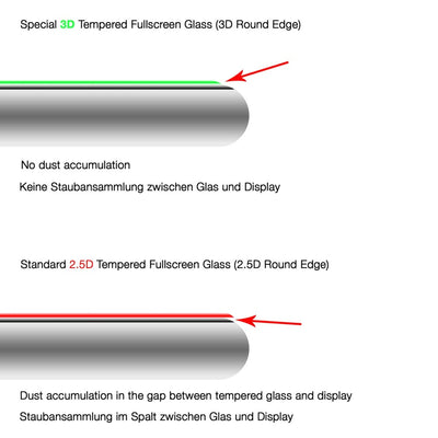 NALIA Schutzglas kompatibel mit iPhone 6 / 6S, Full-Cover Displayschutz Handy-Folie, 9H Härte Glas-Schutzfolie Bildschirm-Abdeckung, Schutz-Film Screen Protector Tempered Glass - Transparent (weiß) NALIA GlasSchutz