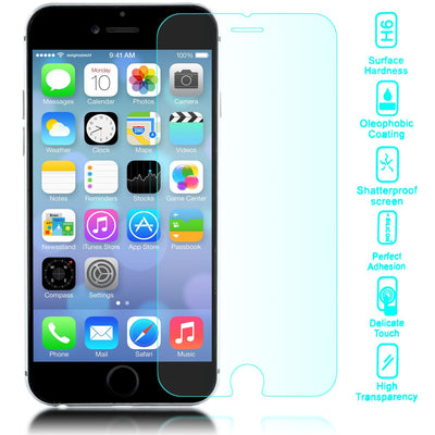 NALIA Schutzglas kompatibel mit iPhone 6 Plus / 6S Plus, 9H Härte Glas-Schutzfolie Displayschutz Hüllen-Kompatibel, Handy-Folie Bildschirm Schutz-Film HD Screen Protector Tempered Glass - Transparent Default Title NALIA GlasSchutz