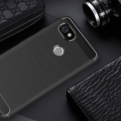 NALIA Silikonhülle für Google Pixel 2 XL – Rutschfest & Matt – VORTEX (Gebürstete Optik & Carbon Design) – Marke aus Berlin Default Title NALIA Protective Hülle
