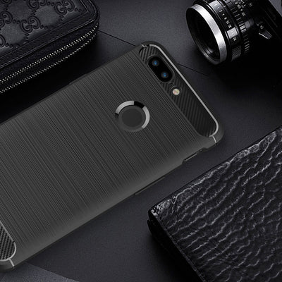 NALIA Silikonhülle für OnePlus 5T – Rutschfest & Matt – VORTEX (Gebürstete Optik & Carbon Design) – Marke aus Berlin Default Title NALIA Protective Hülle