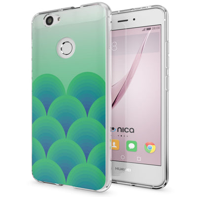 NALIA Handyhülle kompatibel mit Huawei Nova, Slim Silikon Motiv Case Cover Hülle Crystal Schutzhülle Dünn Durchsichtig, Etui Handy-Tasche Back-Cover Smart-Phone Bumper Green Forest NALIA Protective Hülle